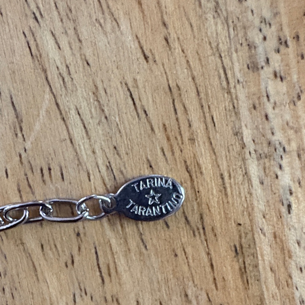 Tarina Tarantino Purple and Blue Floral Skull Necklace - Picture 3 of 7